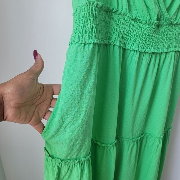 UNIVERSAL THREAD Sleeveless Emotion Green Long Dress Strappy Size XL - Picture 7 of 10